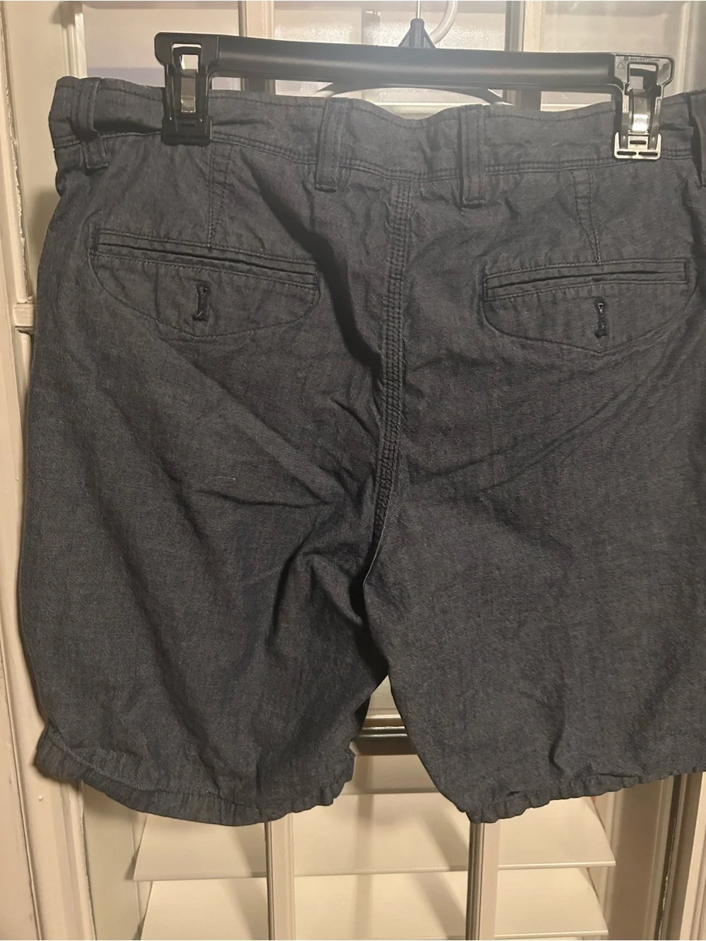 Banana Republic Men's Flat-Front Shorts in Slate Blue